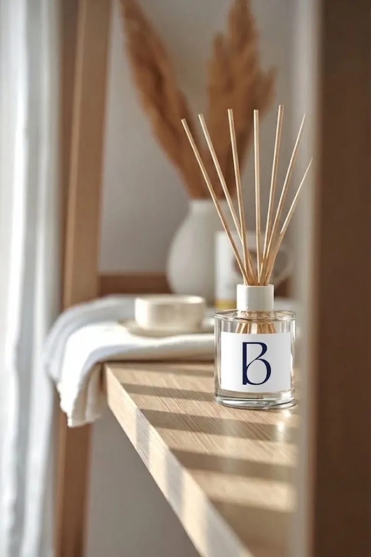 Difusor de aromas com a marca do Instituto Blu, em luz quente